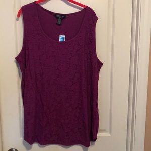 Purple Lace Tank Top